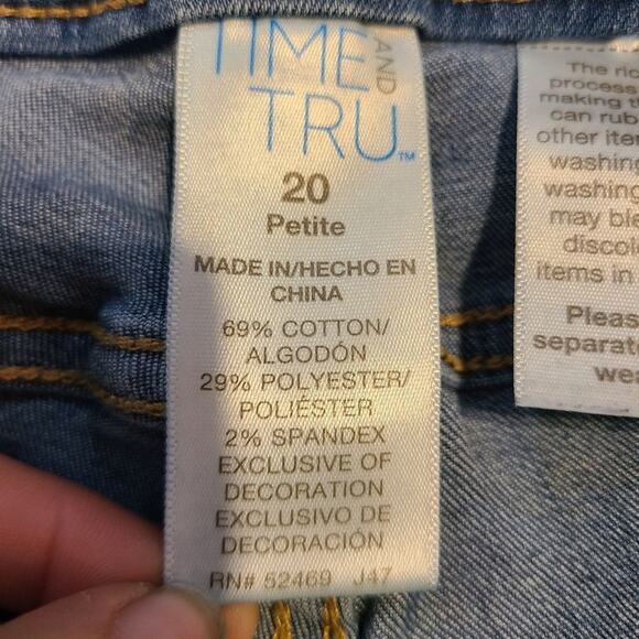 Time and tru size 20 petite womens super skinny distressed jeans - Picture 6 of 10